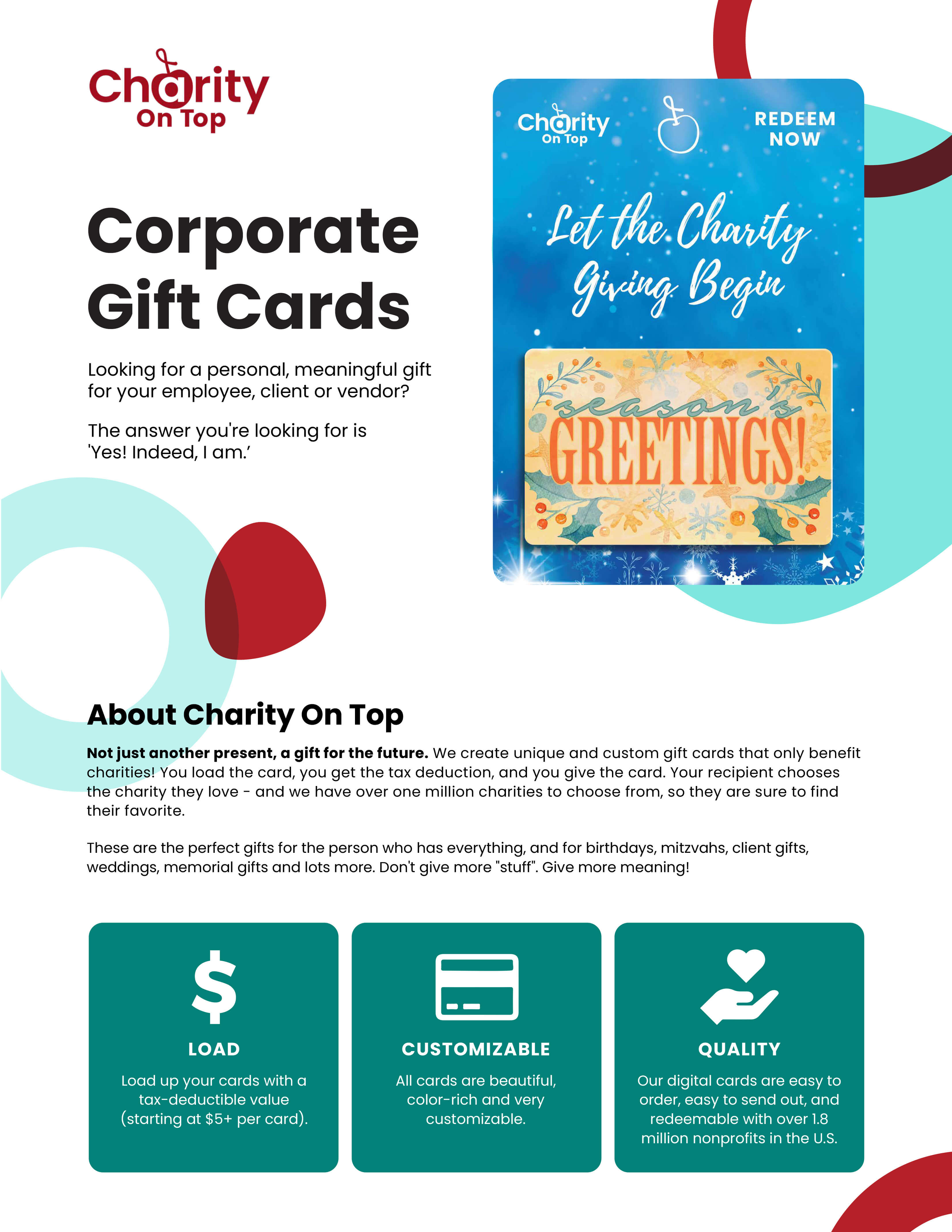 Holiday Corporate Branded Gift Card